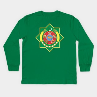 Turkmenistan Kids Long Sleeve T-Shirt